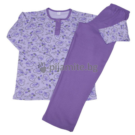 Дамски пижами Пижами дълъг ръкав Дамска пижама ВАТА, дълъг ръкав,2 копчета 132